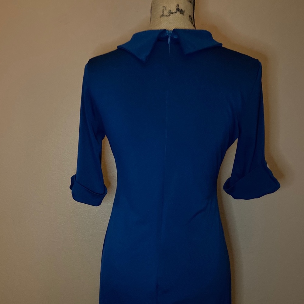 True Blue Asymmetrical Dress - Picture 2 of 4